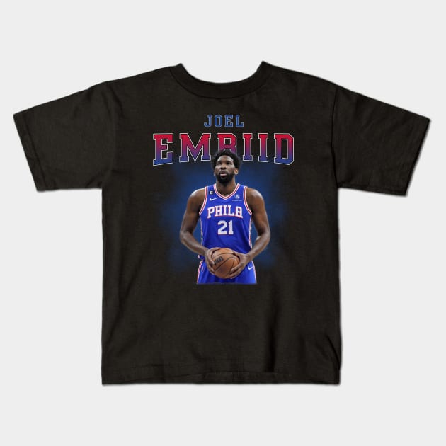 Joel Embiid Kids T-Shirt by Bojes Art